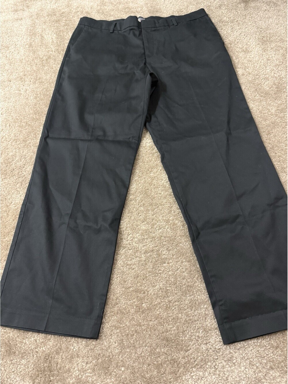 Dockers Flat Front Men's Classic Fit Signature Black Trouser 36 X 30